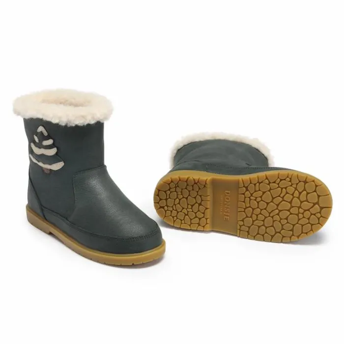 Donsje Amsterdam Boots Boys Trene Boots Deep Green Leather