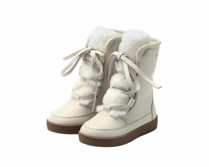 Donsje Amsterdam Boots Girls Sonny Boots Off White Leather