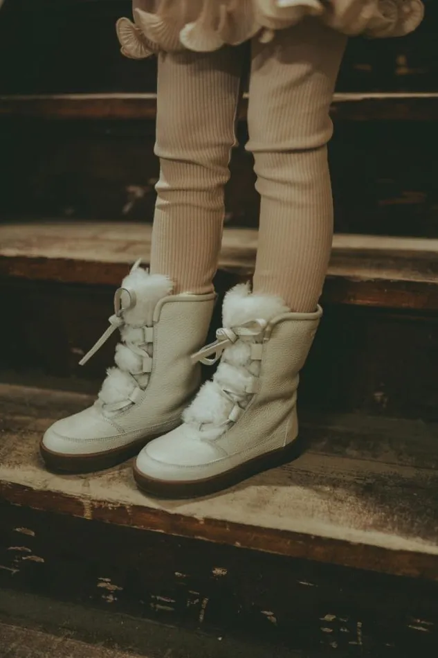 Donsje Amsterdam Boots Girls Sonny Boots Off White Leather