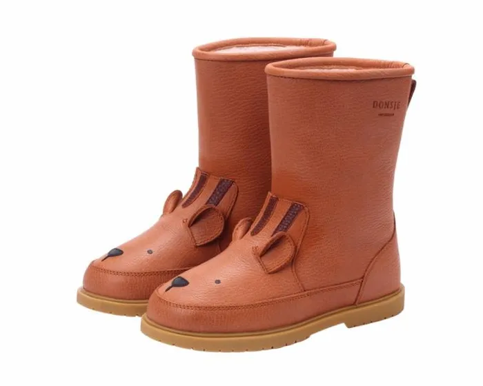 Donsje Amsterdam Boots Girls Wadudu Classic Boots Fudge Leather