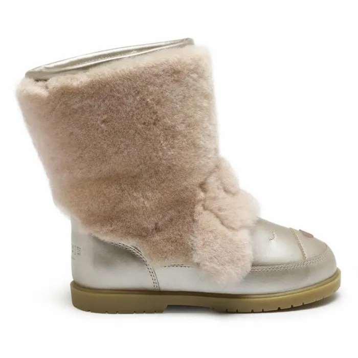 Donsje Amsterdam Boots Girls Wadudu Exclusive Boots Light Beige Sheep Wool