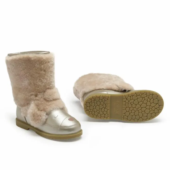 Donsje Amsterdam Boots Girls Wadudu Exclusive Boots Light Beige Sheep Wool