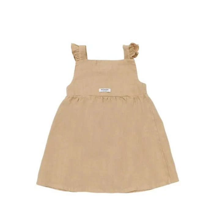 Donsje Amsterdam Dresses and Skirts Baby Floor Linen Dress Toast