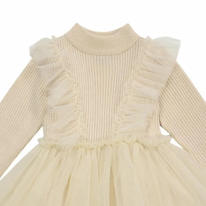 Donsje Amsterdam Dresses and Skirts Baby Flovos Dress Warm White