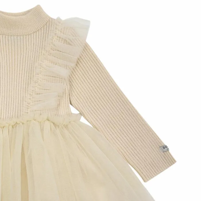 Donsje Amsterdam Dresses and Skirts Baby Flovos Dress Warm White