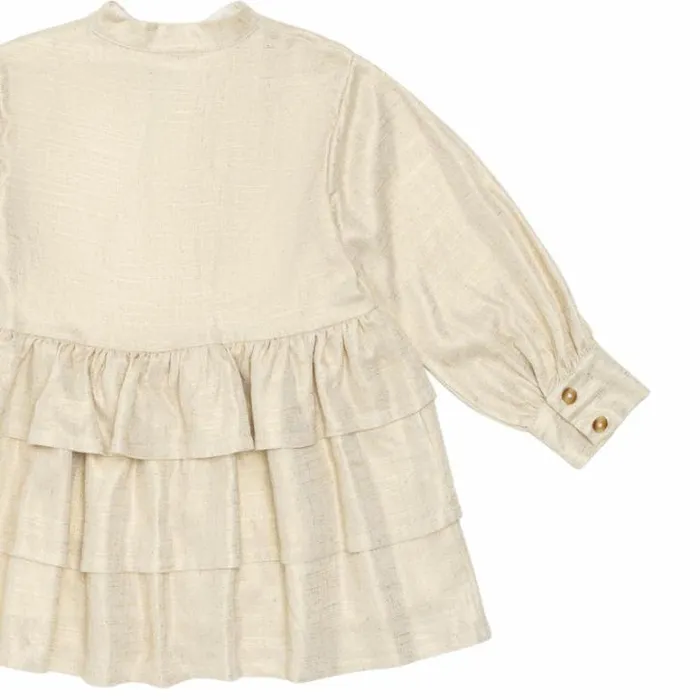 Donsje Amsterdam Dresses and Skirts Baby Jazzley Dress Soft Sand Metallic