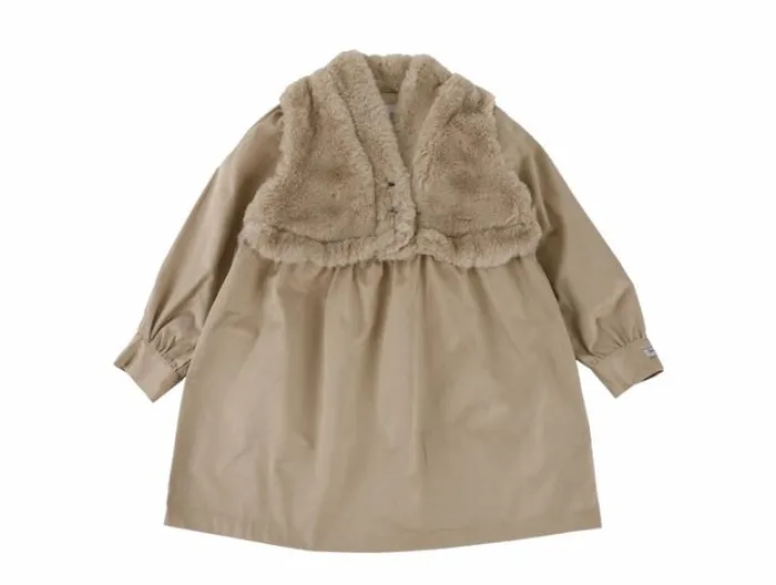 Donsje Amsterdam Dresses and Skirts Girls Benties Dress Silvery Beige