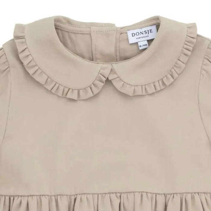 Donsje Amsterdam Dresses and Skirts Girls Prala Dress Light Taupe