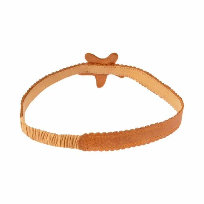 Donsje Amsterdam Hair Accessories Girls Gurt Headband Toast Grain Leather