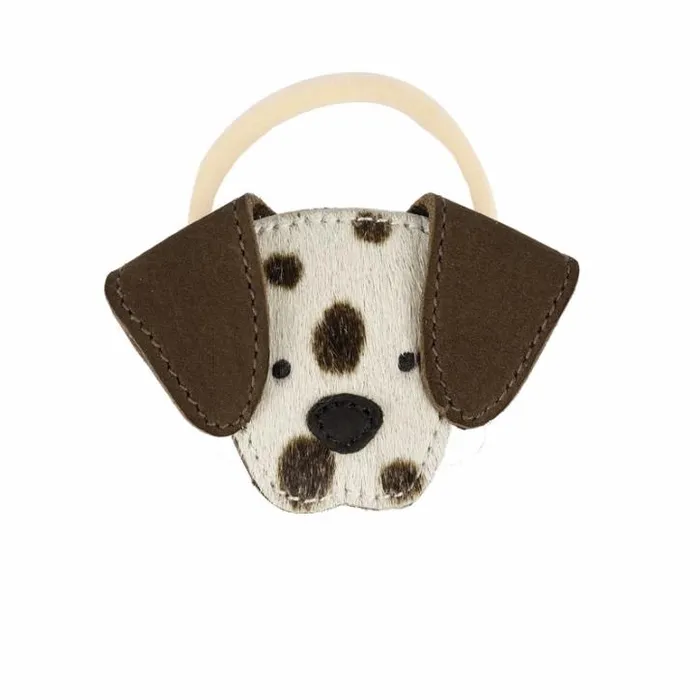 Donsje Amsterdam Hair Accessories Girls Josy Exclusive Hair Tie Black Spotted Cow Hair