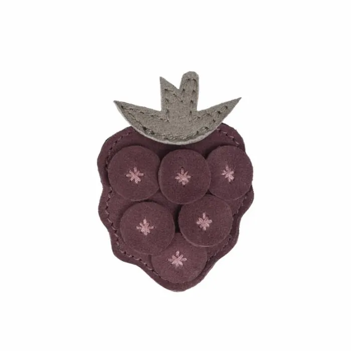 Donsje Amsterdam Hair Accessories Girls Lula Clip Berry Red Nubuck