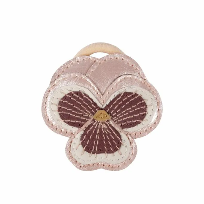 Donsje Amsterdam Hair Accessories Girls Zaza Fields Hair Tie Rose Metallic Leather