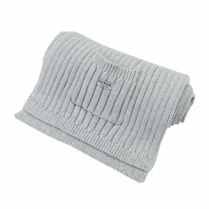 Donsje Amsterdam Hats and Mittens Boys Chen Scarf Pale Grey Melange