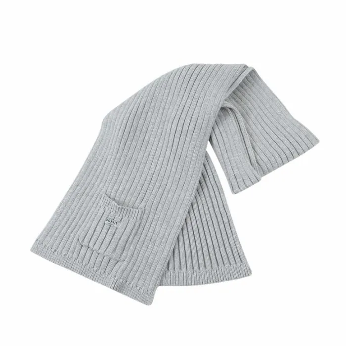 Donsje Amsterdam Hats and Mittens Boys Chen Scarf Pale Grey Melange