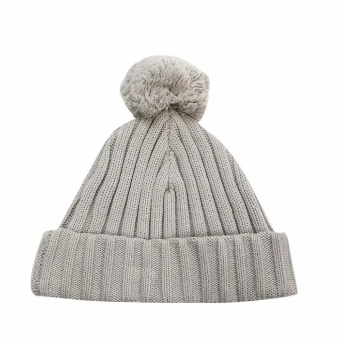 Donsje Amsterdam Hats and Mittens Boys Gissa Hat Soft Grey