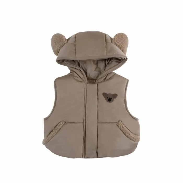 Donsje Amsterdam Jackets and Gilets Baby Luijx Bodywarmer Soft Taupe