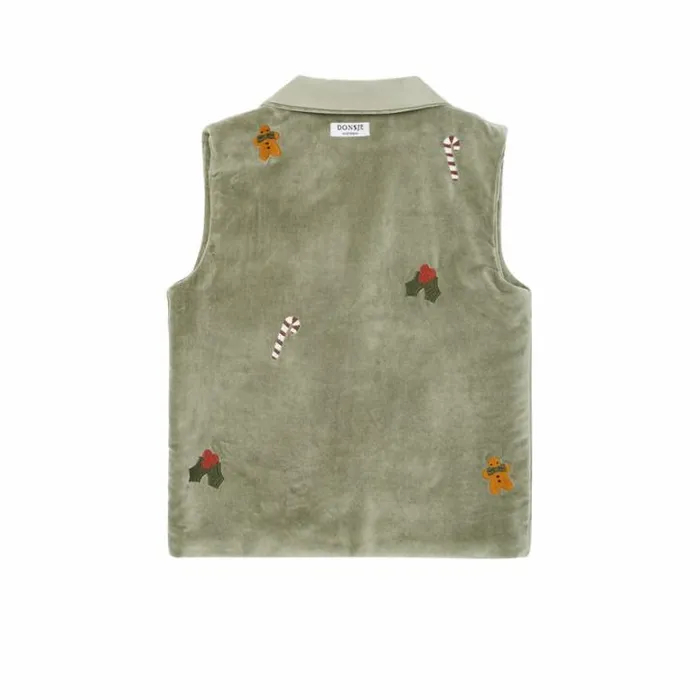 Donsje Amsterdam Jackets and Gilets Baby Mauck Gilet Dusty Green