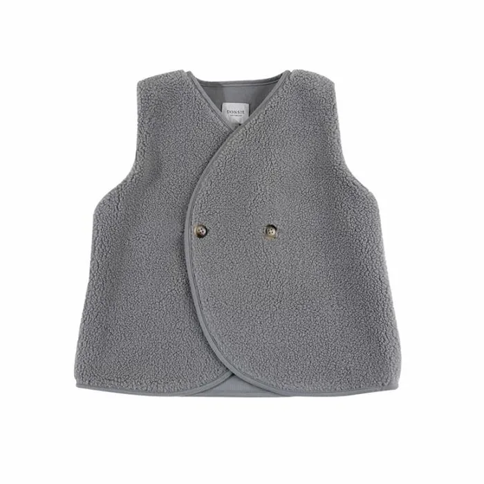 Donsje Amsterdam Jackets and Gilets Baby Monty Gilet Lava Grey