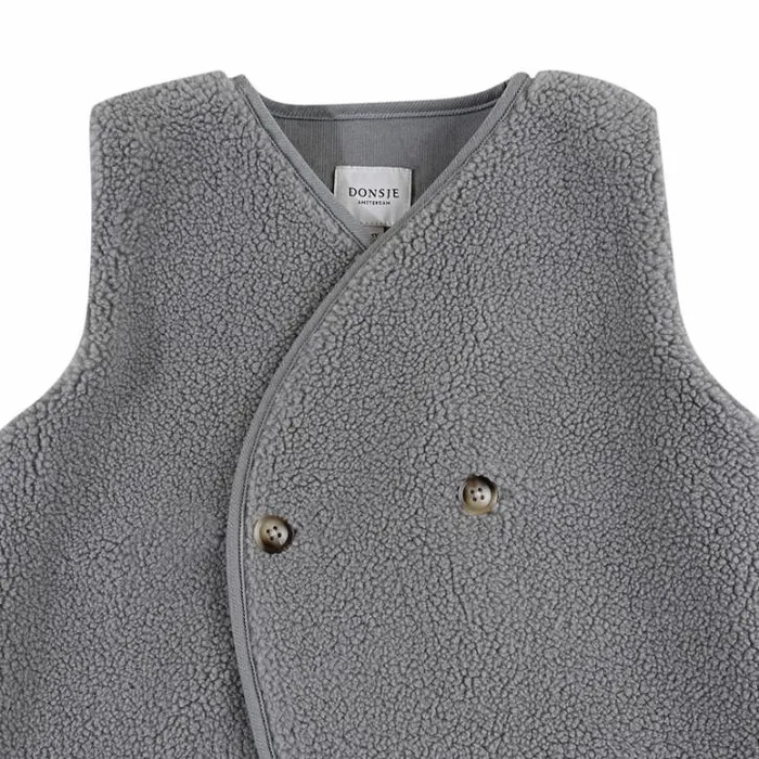 Donsje Amsterdam Jackets and Gilets Baby Monty Gilet Lava Grey