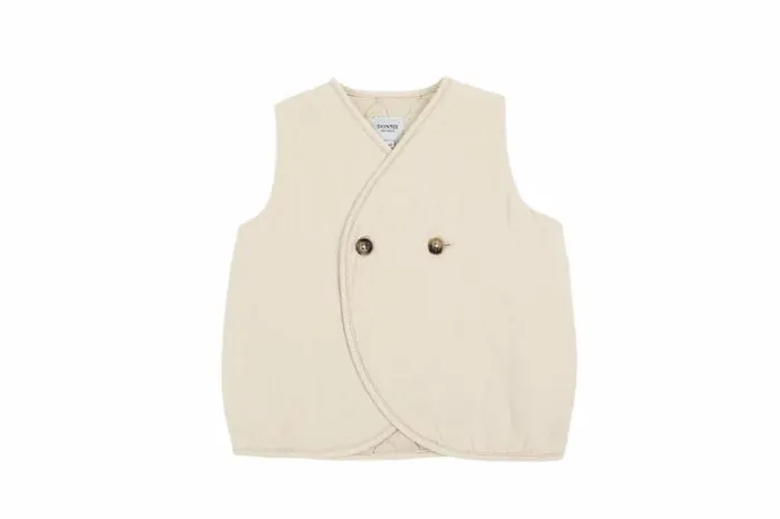 Donsje Amsterdam Jackets and Gilets Boys Dogan Waistcoat Coconut White