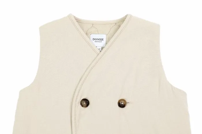 Donsje Amsterdam Jackets and Gilets Boys Dogan Waistcoat Coconut White