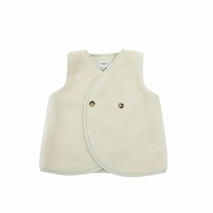 Donsje Amsterdam Jackets and Gilets Boys Monty Gilet Cream