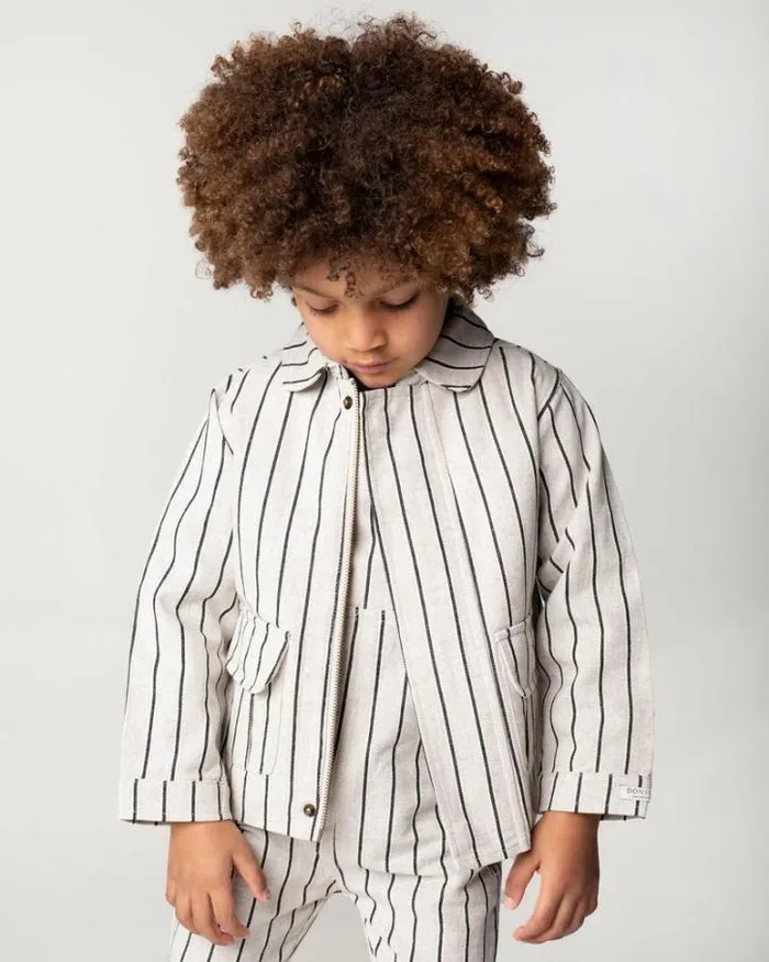 Donsje Amsterdam Jackets and Gilets Boys Ties Jacket Soft Sand Melange