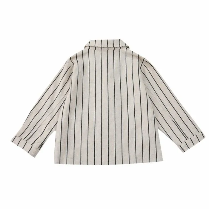 Donsje Amsterdam Jackets and Gilets Boys Ties Jacket Soft Sand Melange