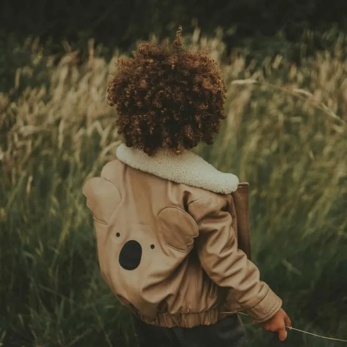 Donsje Amsterdam Jackets and Gilets Boys Yuki Leather Jacket Nutmeg Leather