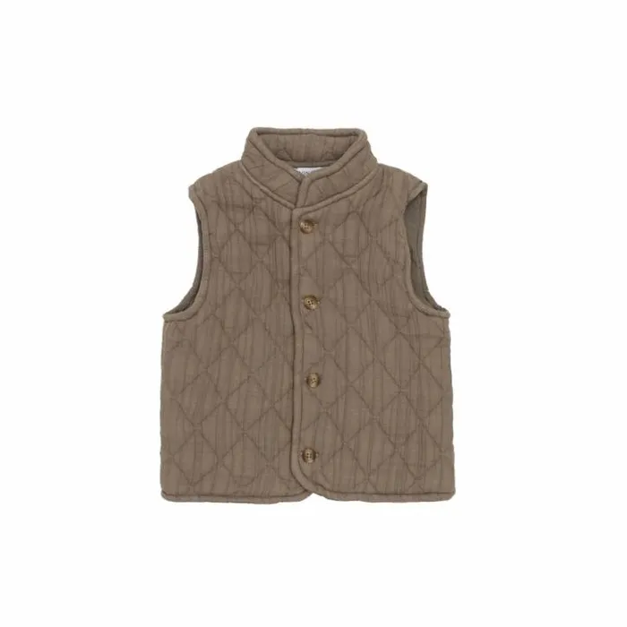 Donsje Amsterdam Jackets and Gilets Girls Brieck Waistcoat Dusty Brown