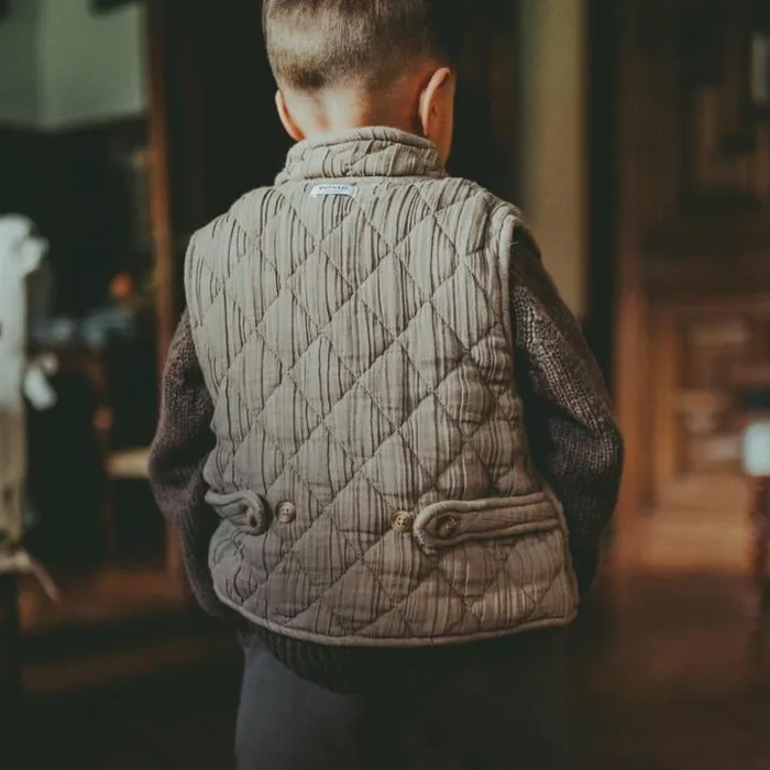 Donsje Amsterdam Jackets and Gilets Girls Brieck Waistcoat Dusty Brown