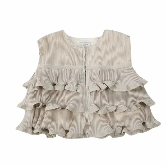 Donsje Amsterdam Jackets and Gilets Girls Cette Gilet Macaroon