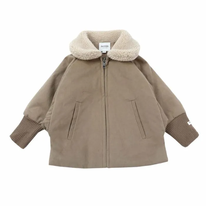 Donsje Amsterdam Jackets and Gilets Girls Mala Jacket Warm Taupe