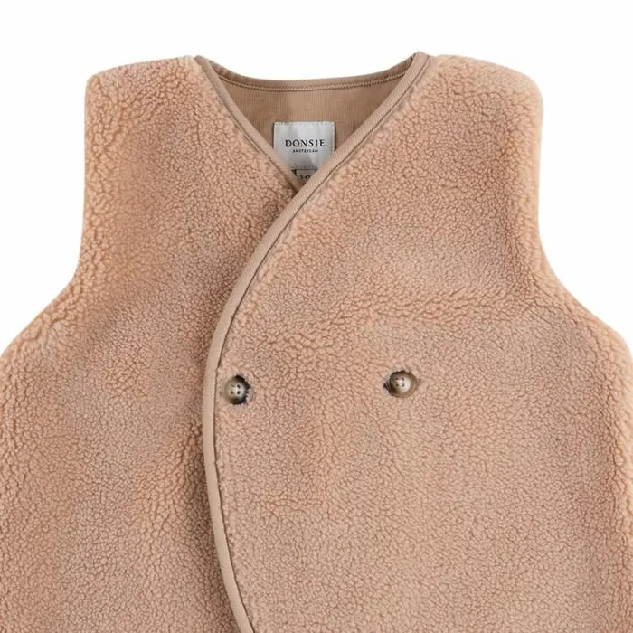 Donsje Amsterdam Jackets and Gilets Girls Monty Gilet Light Coral