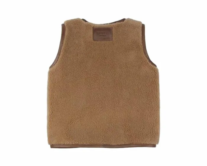 Donsje Amsterdam Jackets and Gilets Girls Noa Gilet Cognac Classic Leather