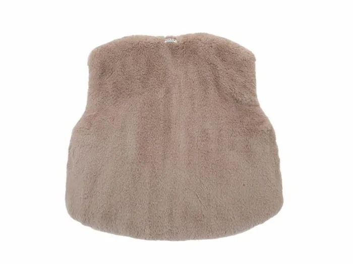 Donsje Amsterdam Jackets and Gilets Girls Pimmy Gilet Taupe Teddy