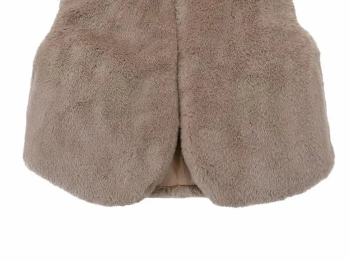 Donsje Amsterdam Jackets and Gilets Girls Pimmy Gilet Taupe Teddy