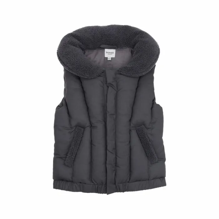 Donsje Amsterdam Jackets and Gilets Girls Regu Bodywarmer Cloudy Grey