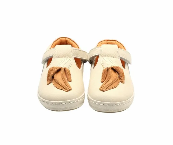 Donsje Amsterdam Low Shoes Girls Bowi Shoes Cream Betting Leather