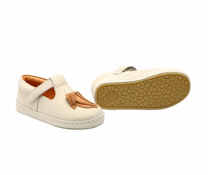 Donsje Amsterdam Low Shoes Girls Bowi Shoes Cream Betting Leather