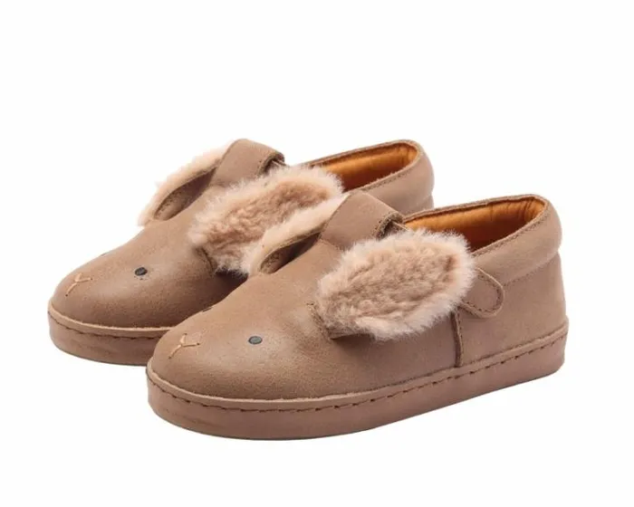 Donsje Amsterdam Low Shoes Girls Xan Exclusive Hazelnut Leather