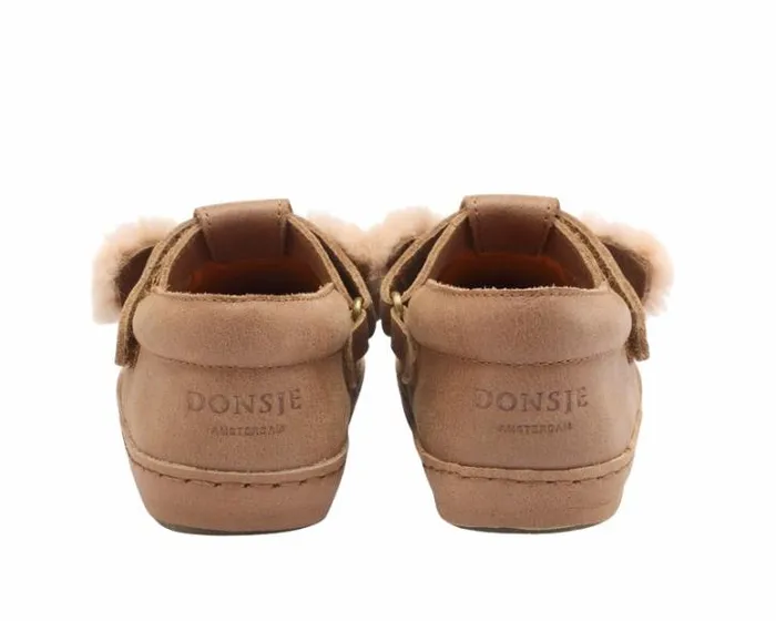 Donsje Amsterdam Low Shoes Girls Xan Exclusive Hazelnut Leather