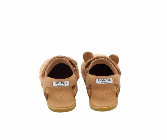 Donsje Amsterdam Sandals Girls Els Sandals Beige Curly Sheep Wool