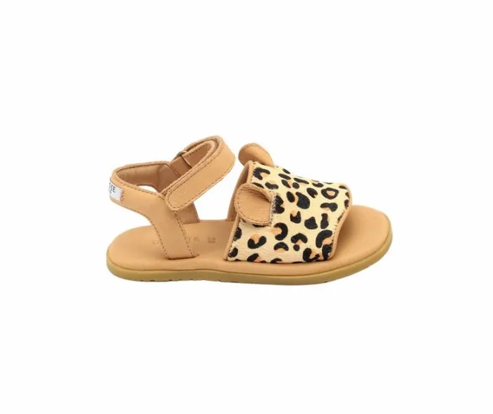 Donsje Amsterdam Sandals Girls Qara Sandals Leopard Spotted Cow Hair