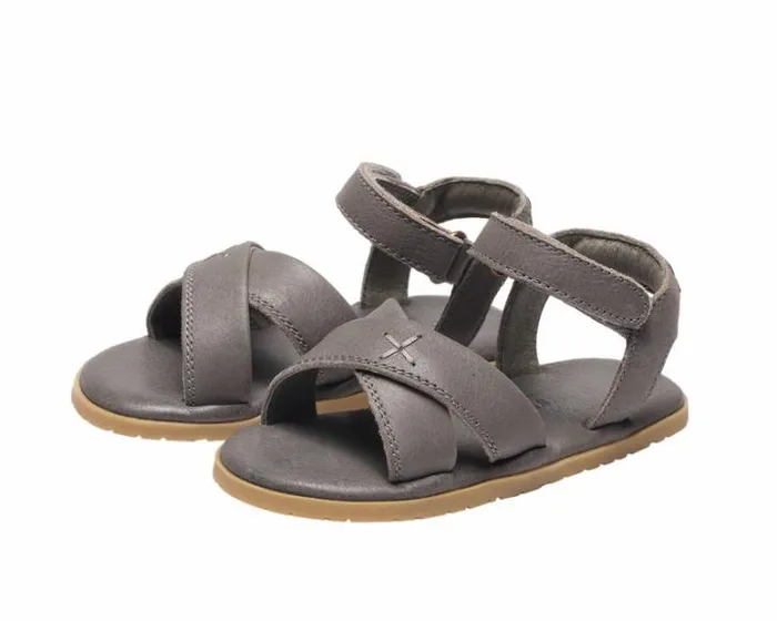 Donsje Amsterdam Sandals Girls Qotis Sandals Grey Leather