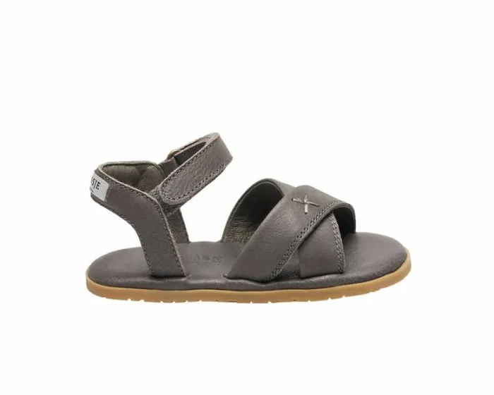 Donsje Amsterdam Sandals Girls Qotis Sandals Grey Leather