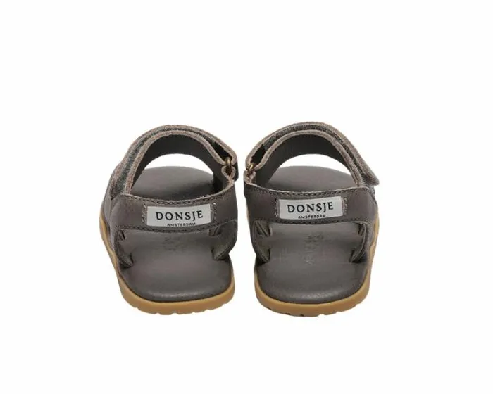 Donsje Amsterdam Sandals Girls Qotis Sandals Grey Leather