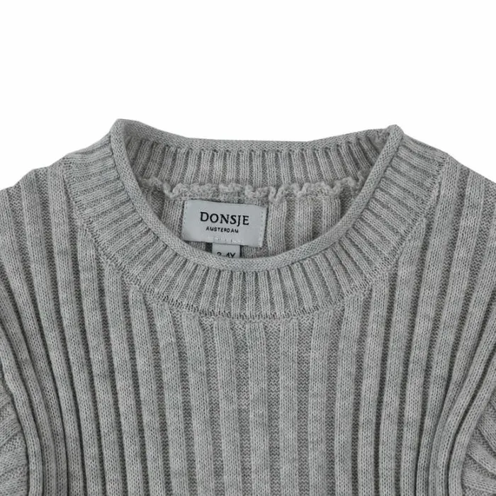 Donsje Amsterdam Shirts and Blouses Girls Dion Shirt Pale Grey Melange