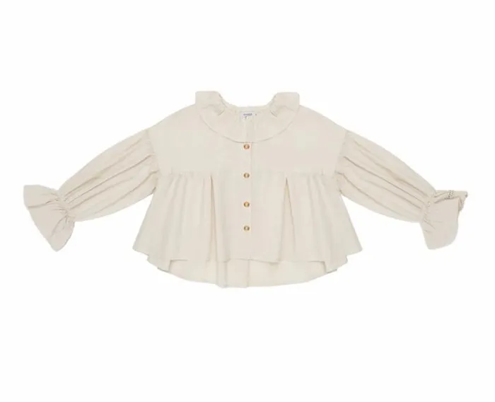 Donsje Amsterdam Shirts and Blouses Girls Rushi Blouse Soft Sand