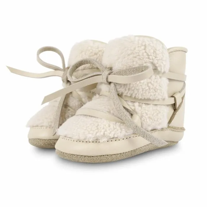 Donsje Amsterdam Shoes Baby Cassi Booties Cream Leather
